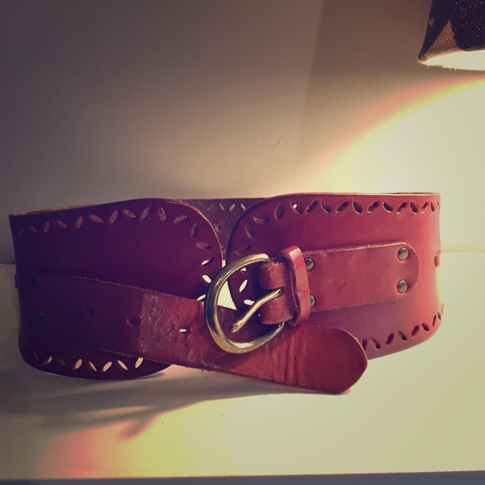 Leather boho belt