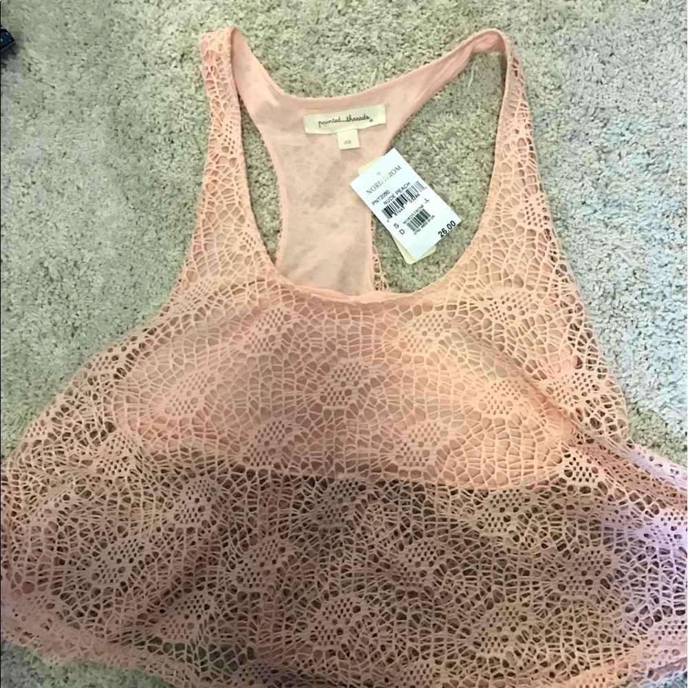 Nordstrom Nude Peach Crop Top