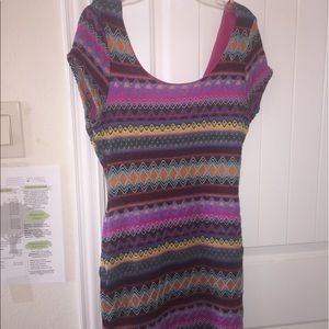 tribal patterned sewed dress