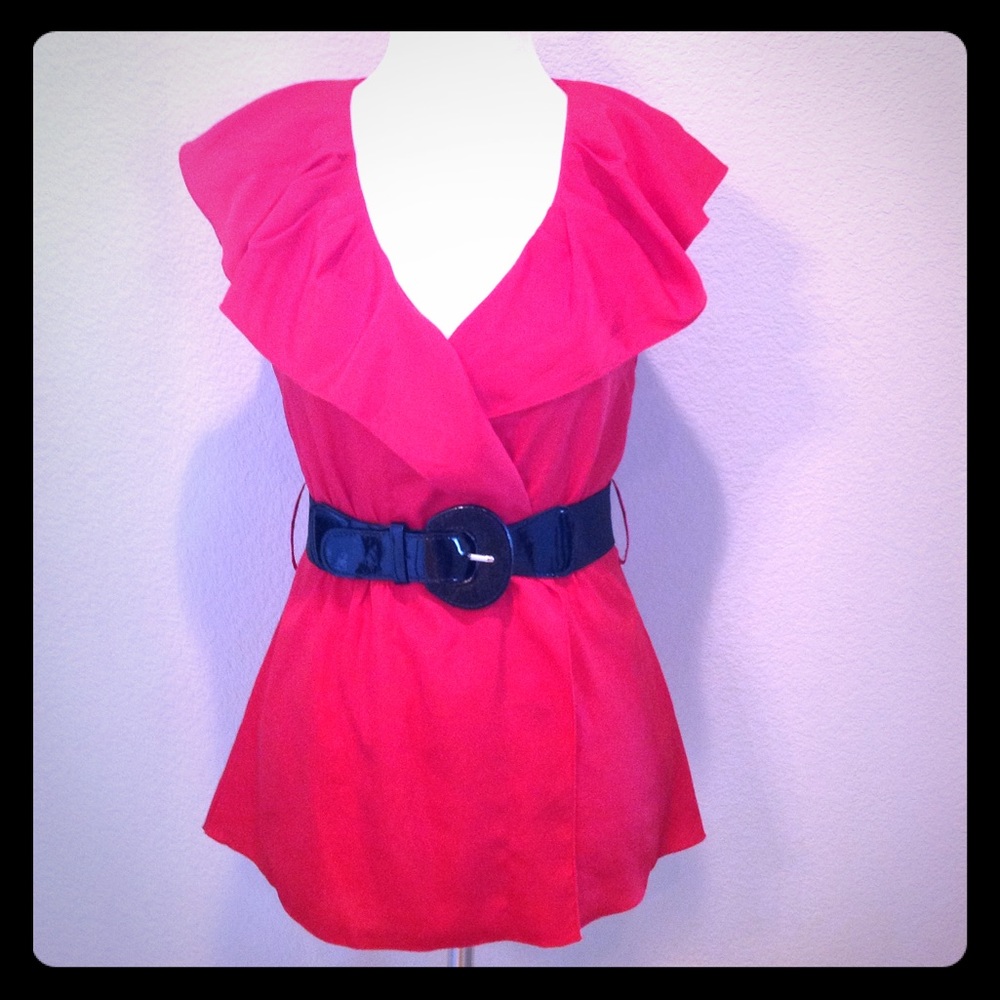 Red Blouse & Belt Combo