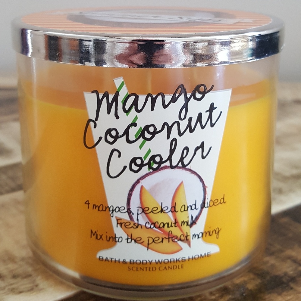 Bath & Body Works MANGO COCONUT COOLER 3 Wick