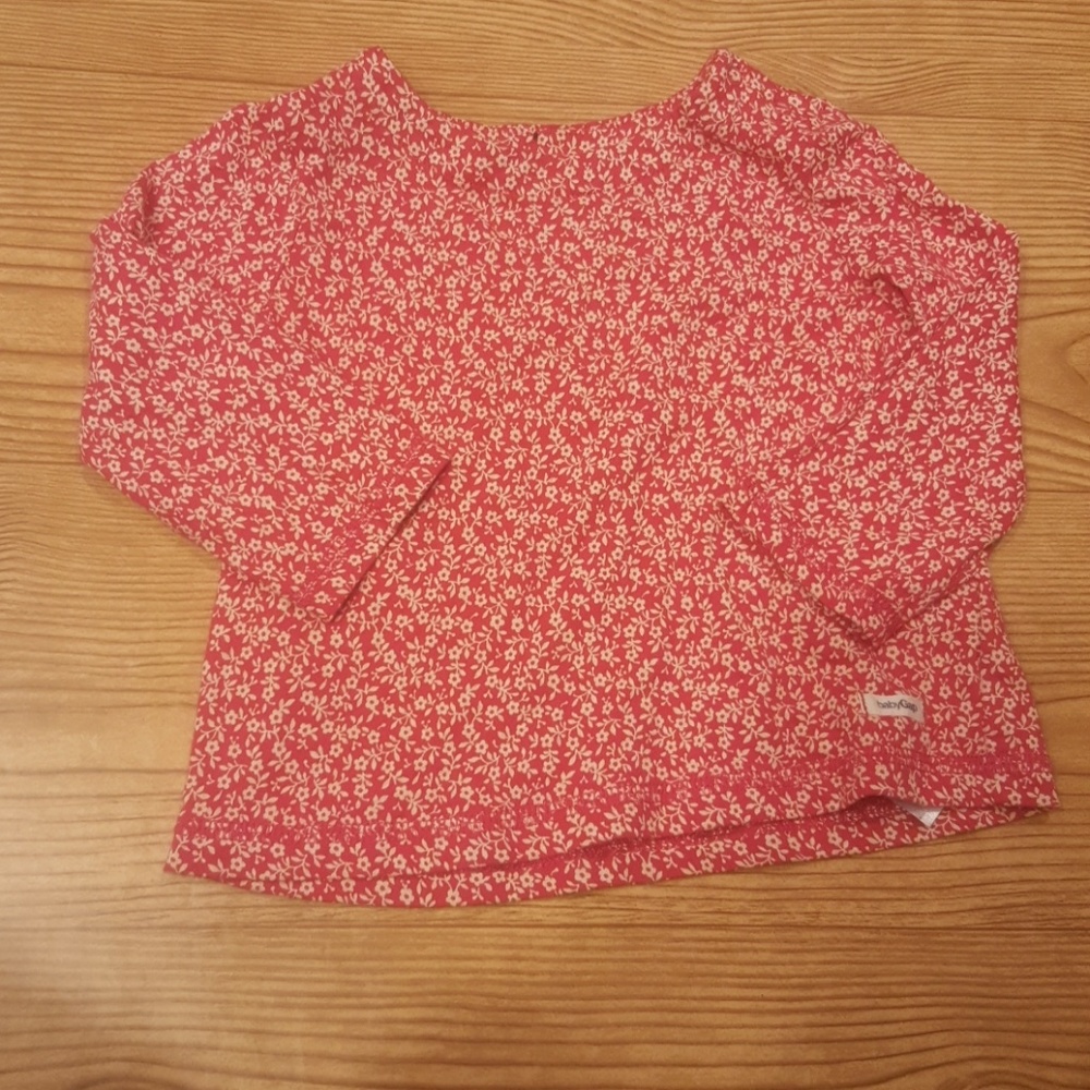 Baby gap pink floral shirt size 12 to 18 months