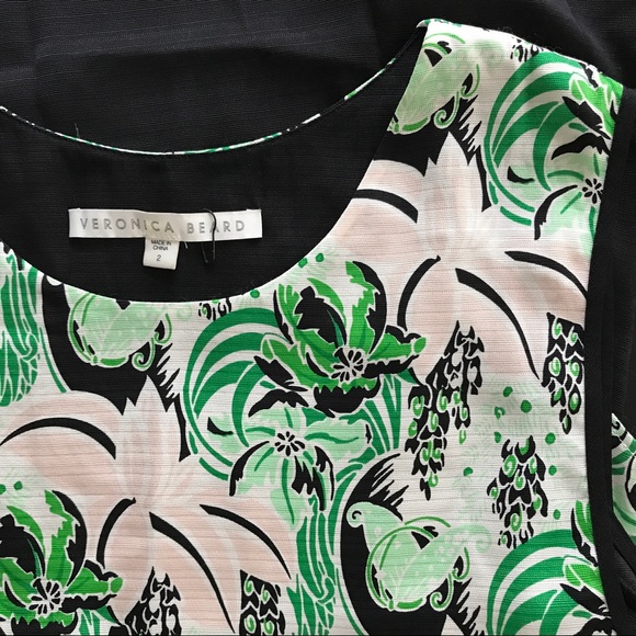 Veronica Beard Green Palm Garden Layered Tank - Picture 4 of 7