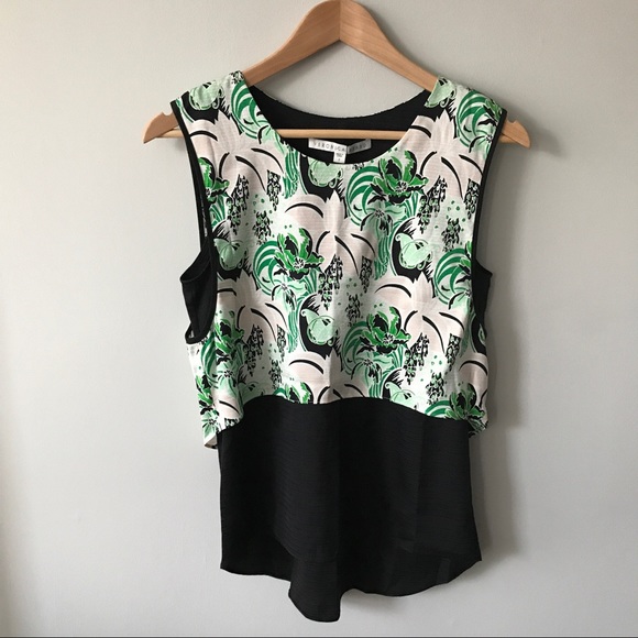 Veronica Beard Green Palm Garden Layered Tank - Picture 2 of 7