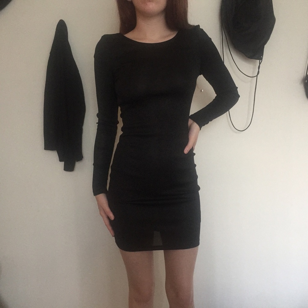 Sparkly Black Body-con Dress