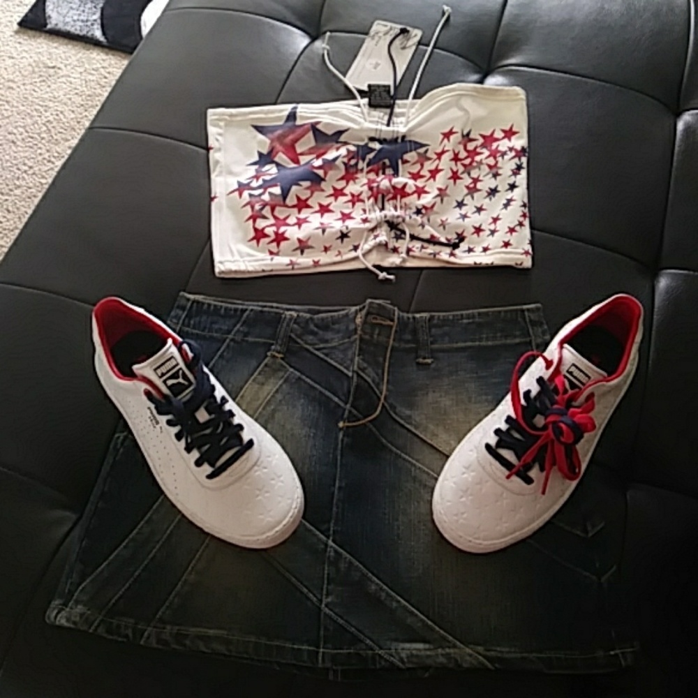Fourth of July outfut with shoes