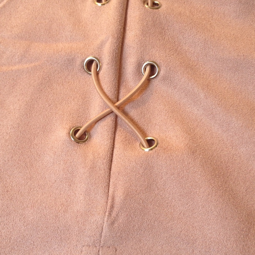 Vegan Suede Mini Skirt - Picture 3 of 5