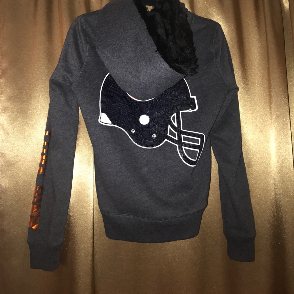 PINK NFL Chicago Bears fur hoodie