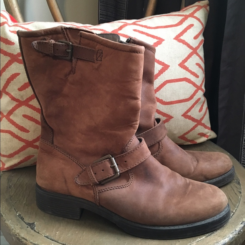 Brown Leather Booties