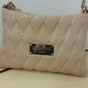 Valentino pink bag quilted rosegold chain used
