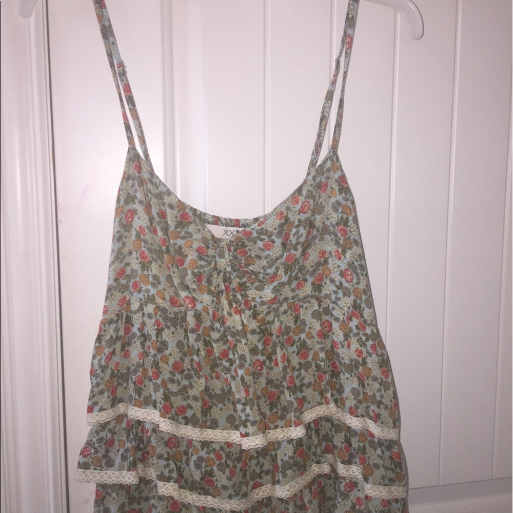 spagetti strap top with ruffles