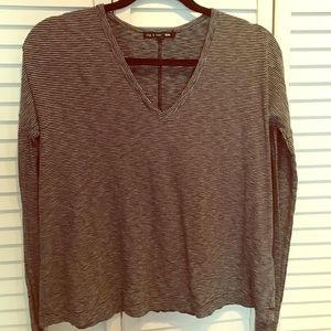 rag and bone striped long sleeve tee sz medium
