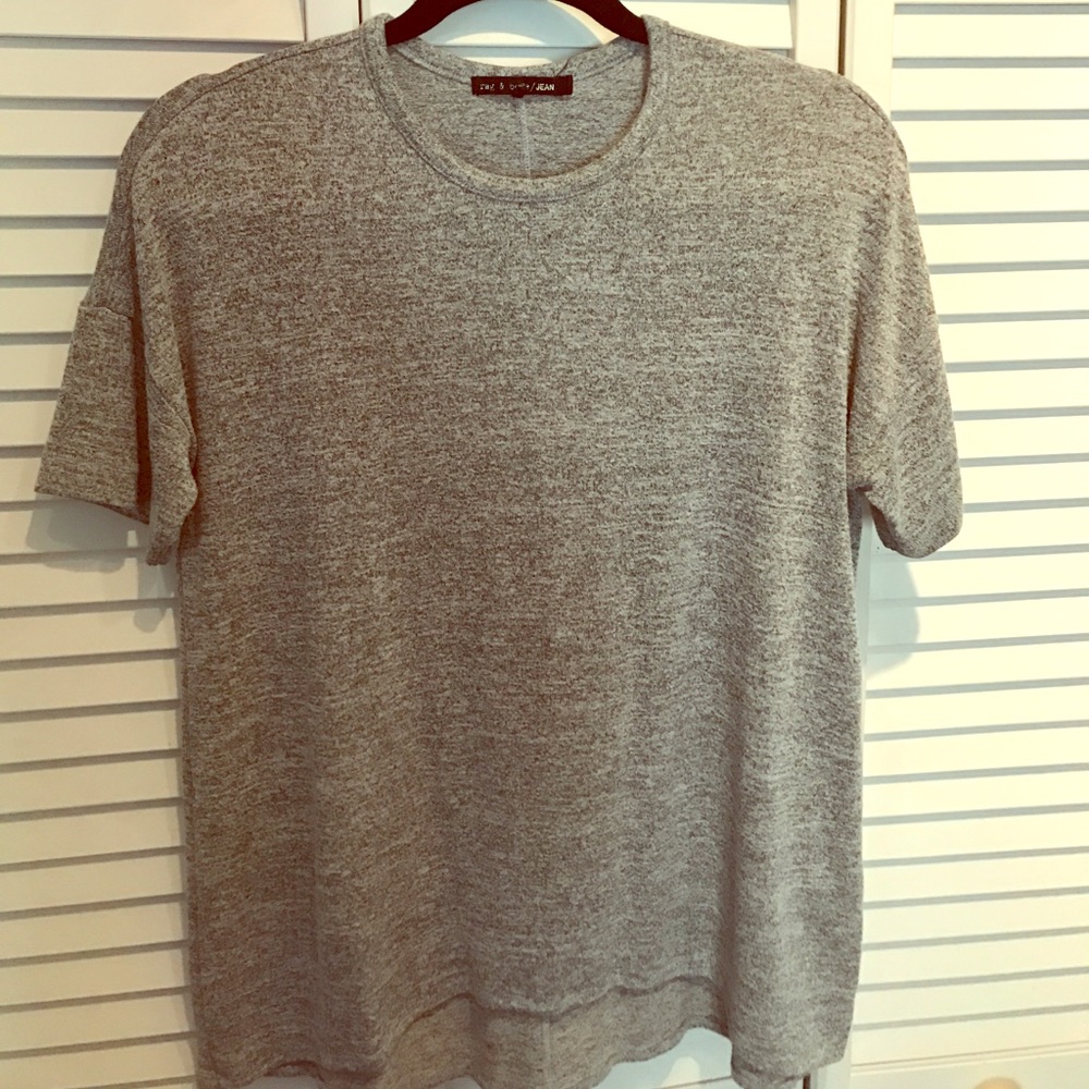 rag and bone grey soft swingy tee sz small