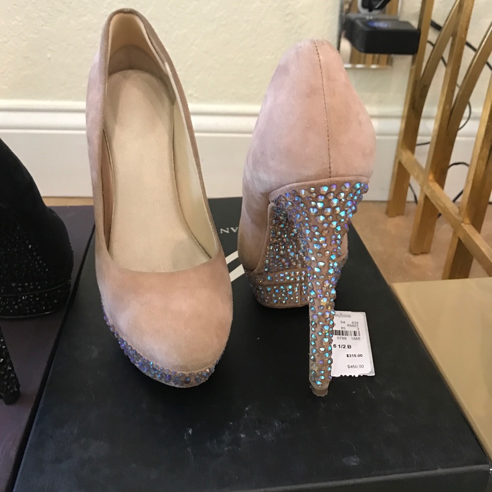 Brian Atwood Nude Suede 6.5 Francoise