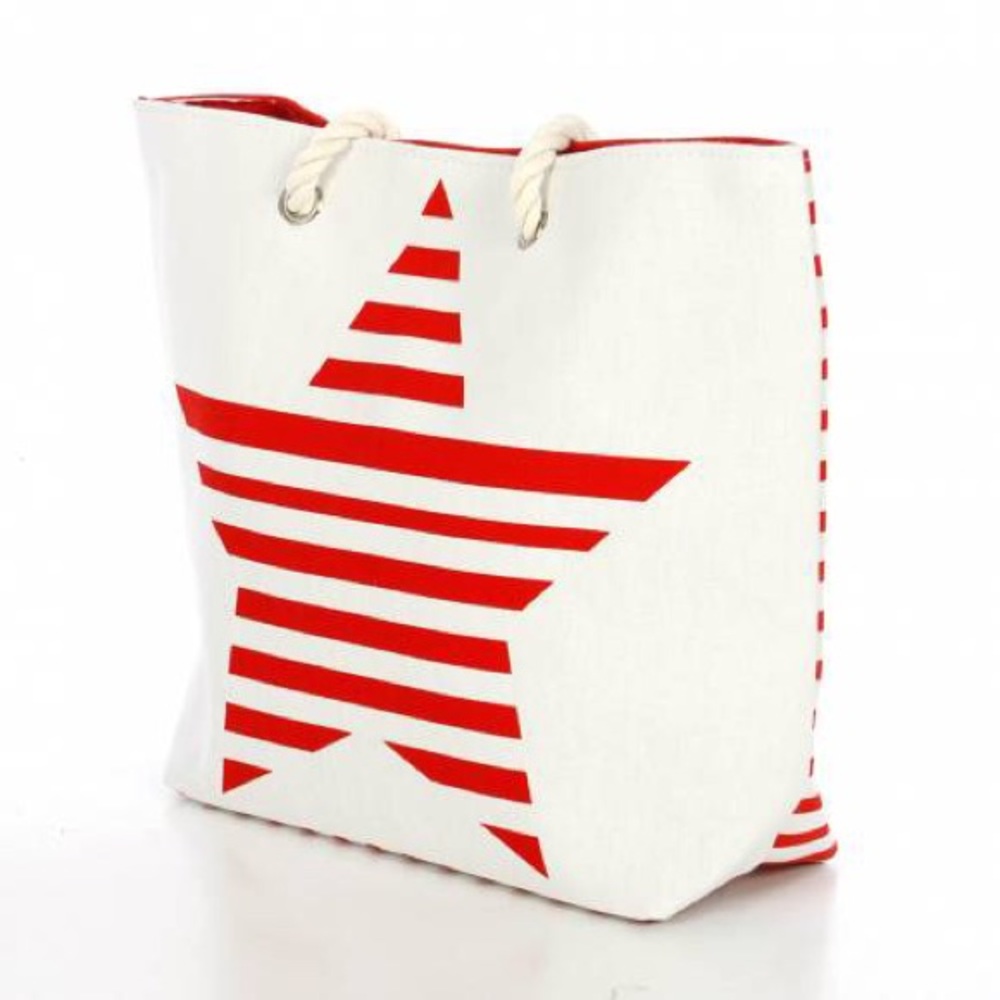 Star stripe beach bag