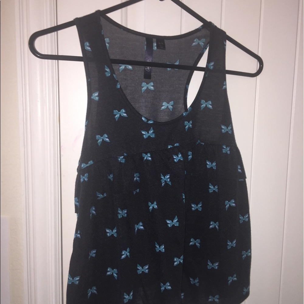 butterfly tank top with ruffles