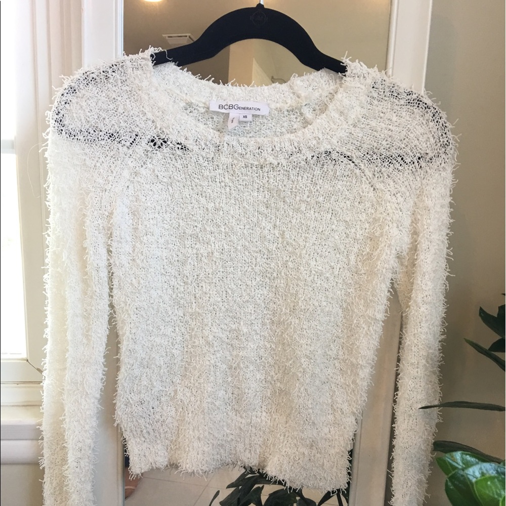 White BCBG sweater