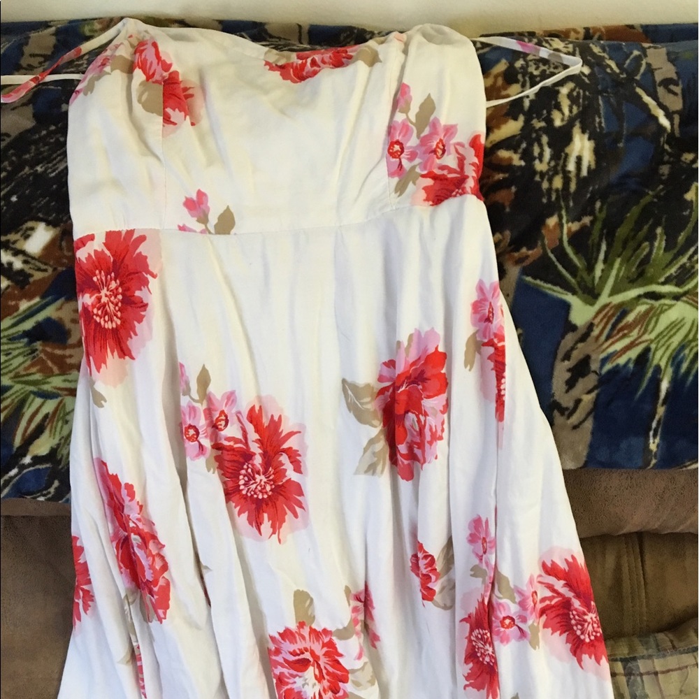White dress with flowers