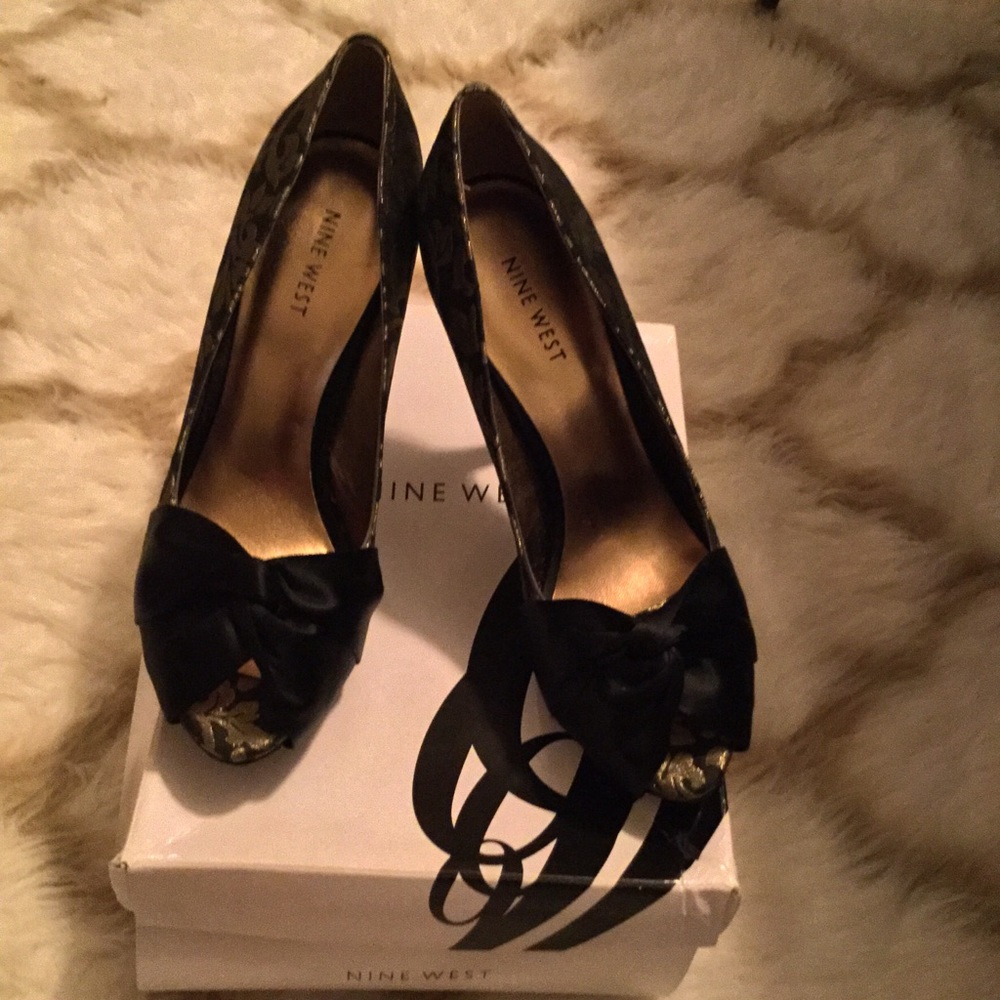 Nine West Beautiful Satin Pee-Toe Pumps