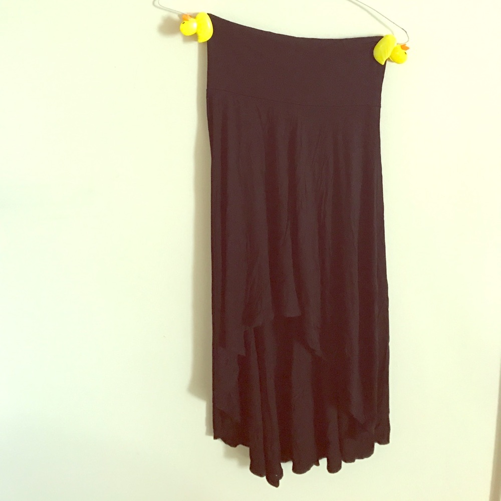 Black High-low Maxi Skirt