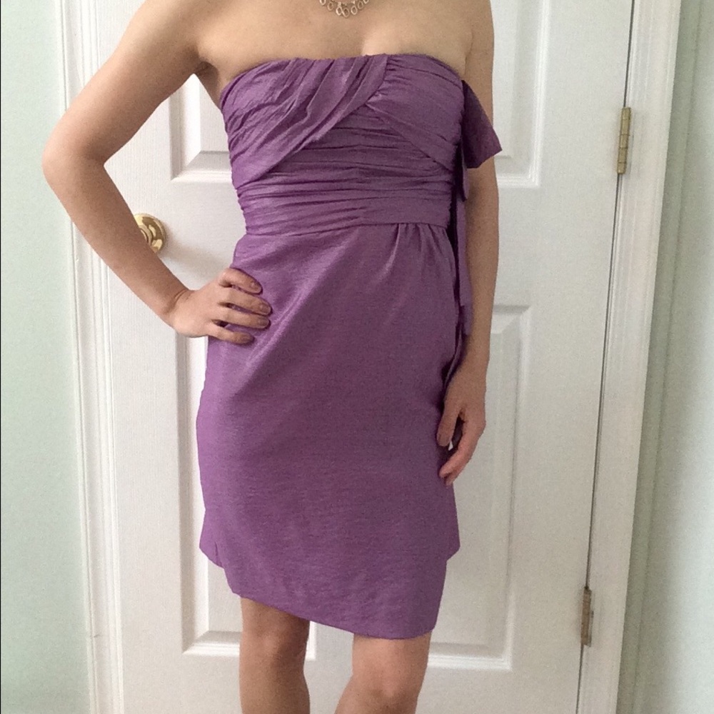 BCBG Strapless Purple Dress