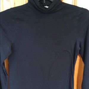 Jcrew tissue tee navy turtle neck medium