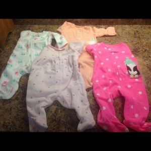 Fleece footie pajamas