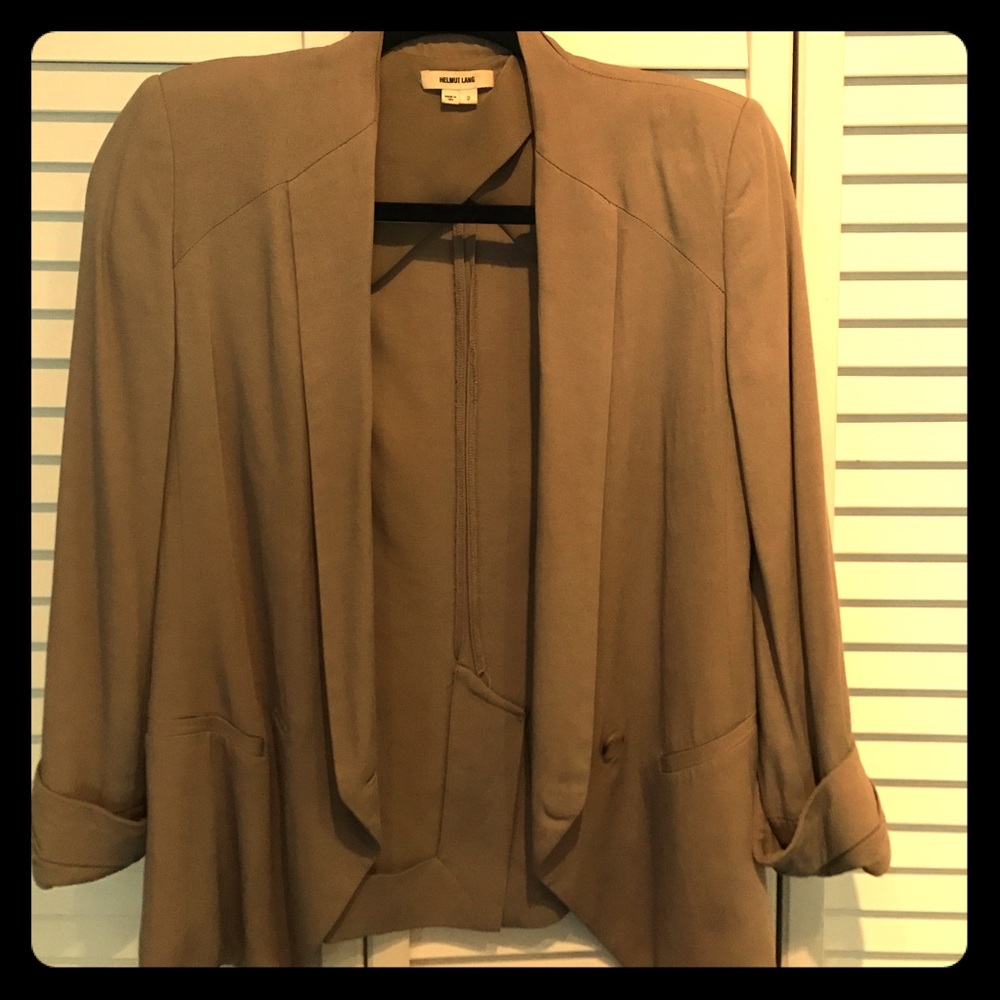 Helmut Lang taupe/tan blazer size 2