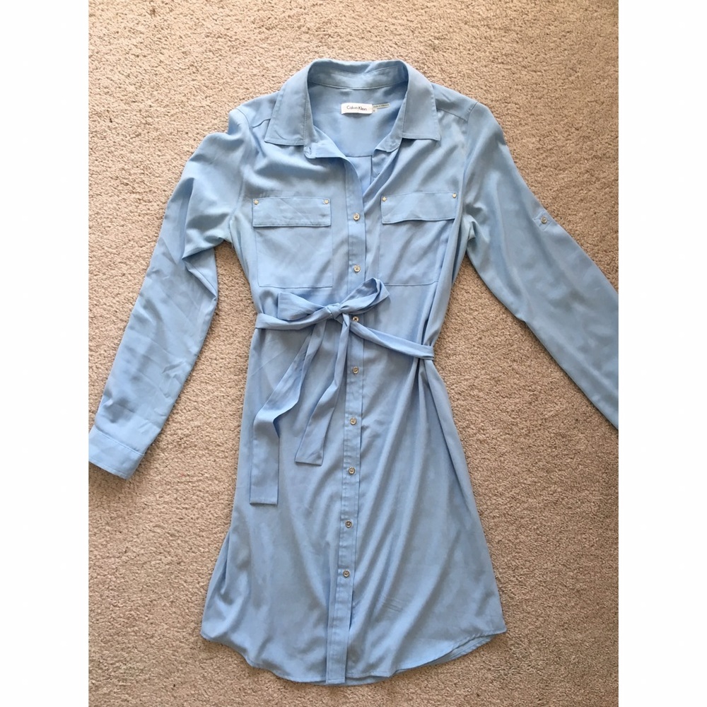 SOLD • Calvin Klein Button Down Shirt Dress
