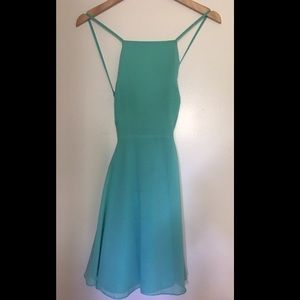Silence + Noise Teal Mini Dress (Urban Outfitters)