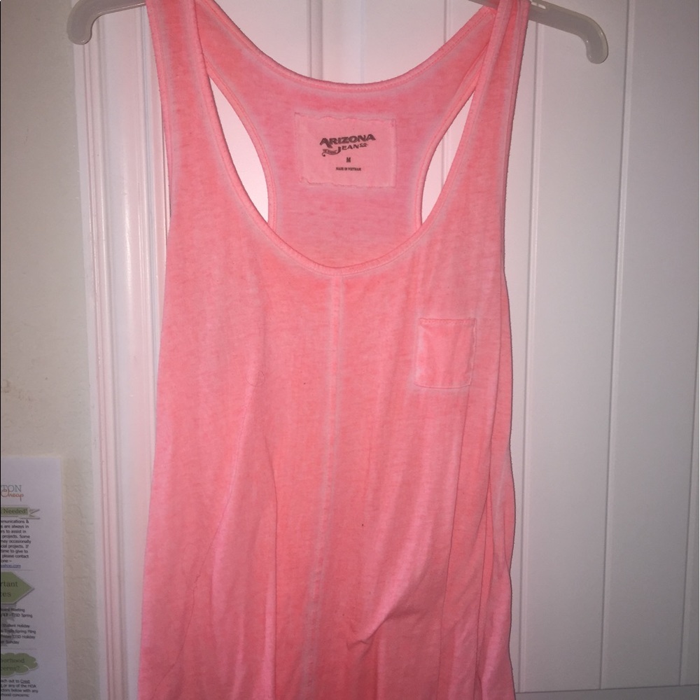neon pink tank top