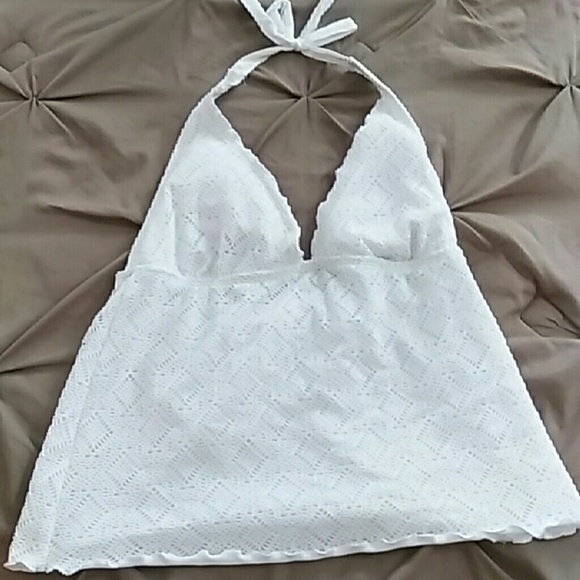 Other - White bathing suit halter top
