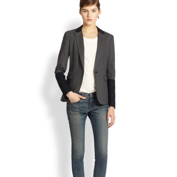 rag and bone grey wool blazer size 2 - Picture 4 of 4