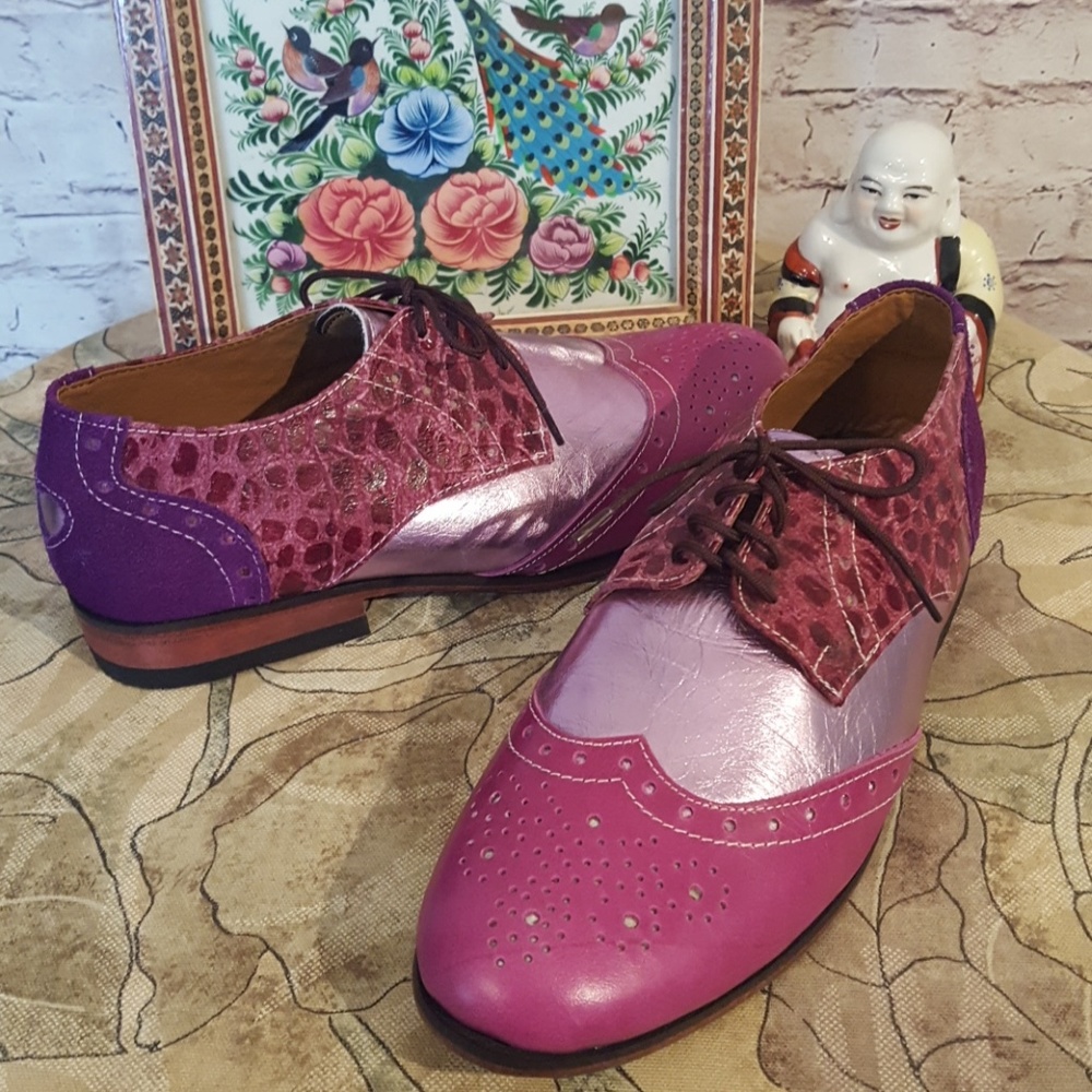 🎉HP🎉One of A Kind Bespoke Leather&Suede Brouges