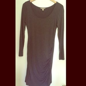 Banana Republic Grey Long-sleeve Fitted Dress (S)