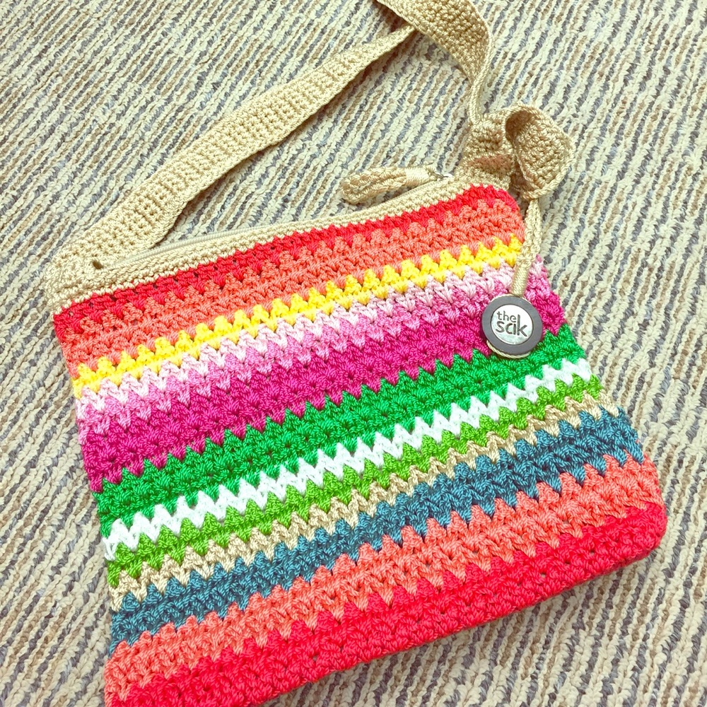 The Sam crocheted rainbow bag