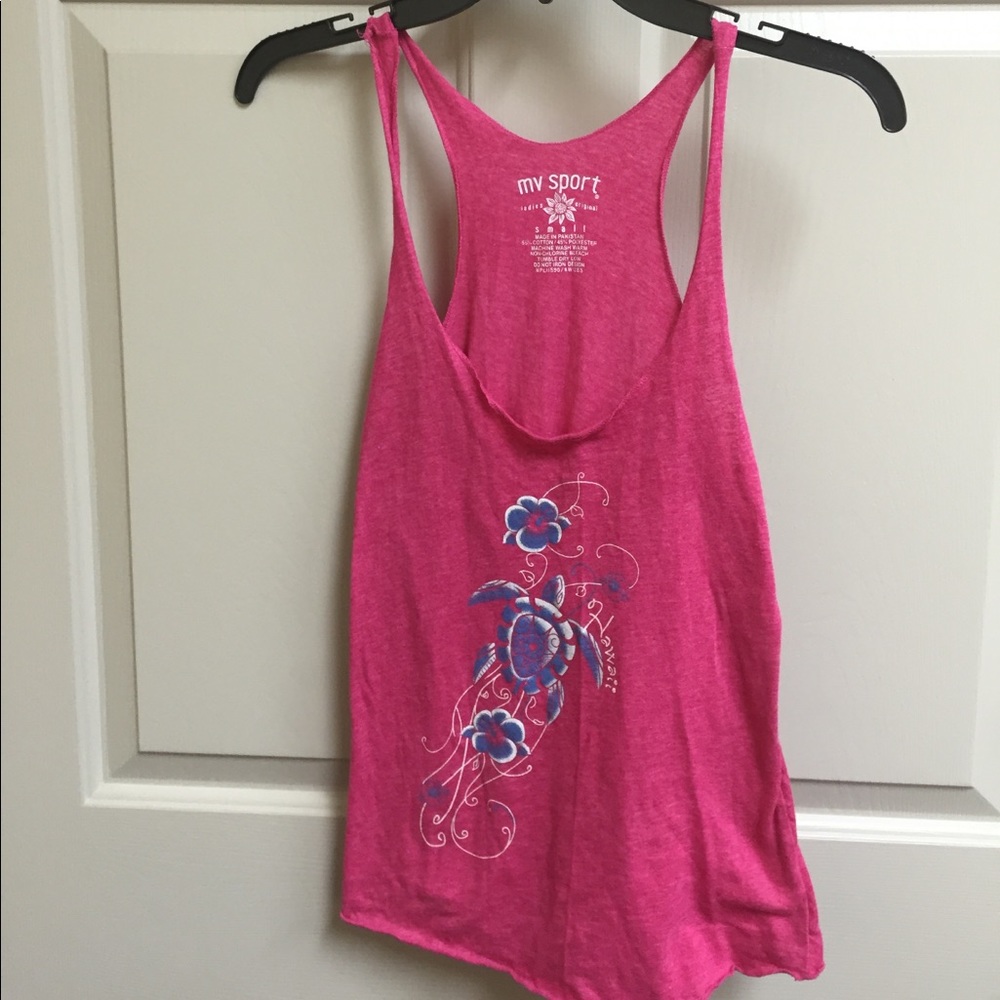 Small Pink summer Racerback Hawaii sport tank top