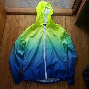Neon fila lightweight windbreaker ombre