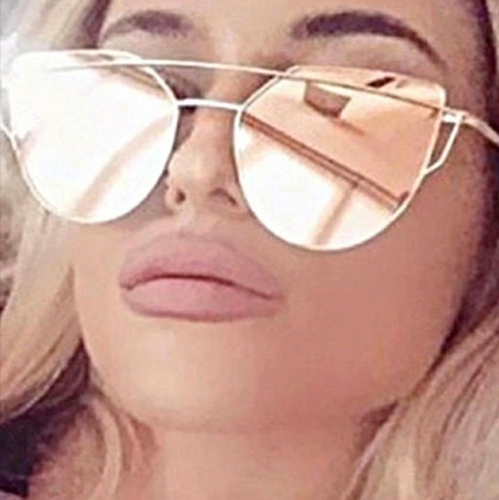 Cat eye sunglasses.