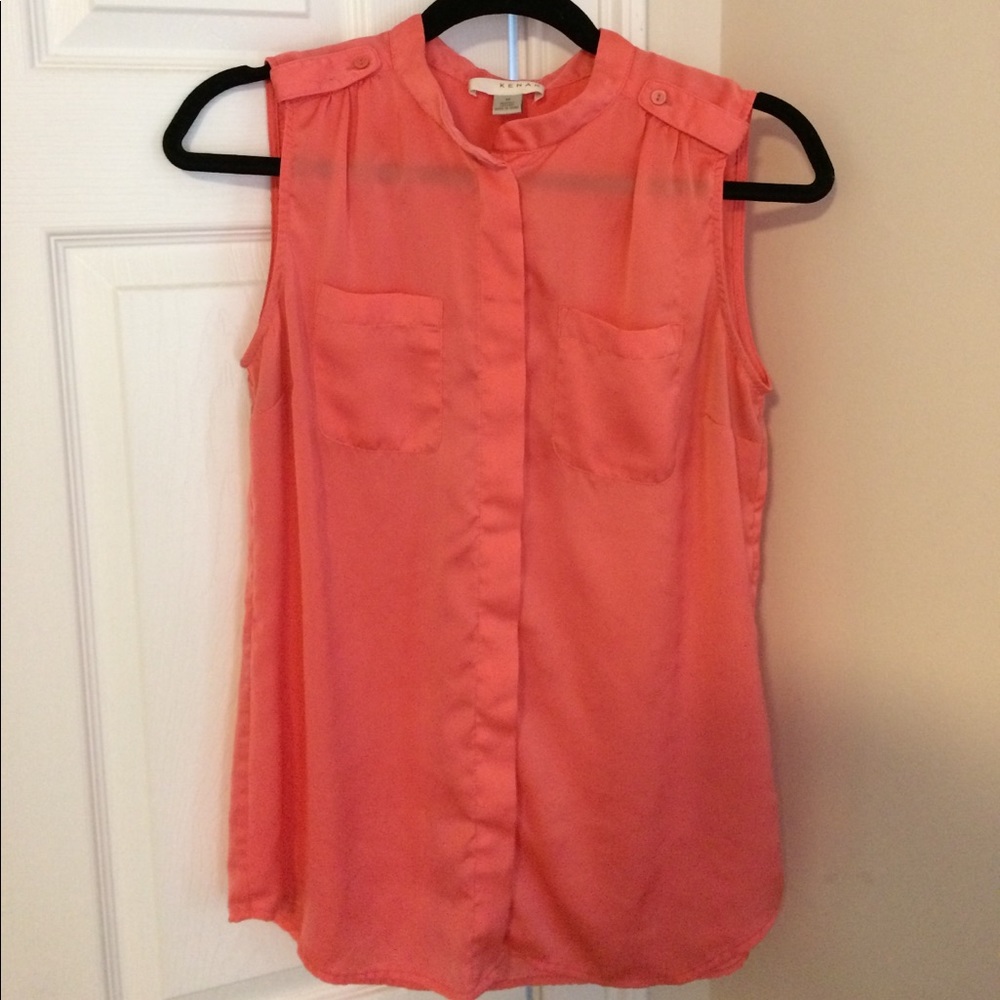 Coral Polyester Tank Top