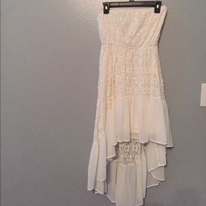White Strapless Mini Dress