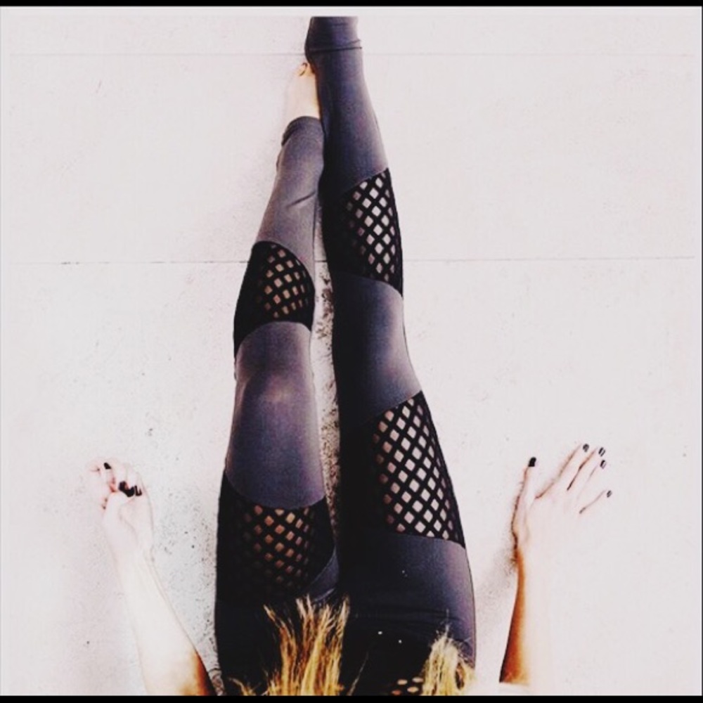 2017 Fall Yoga Leggings with Mesh