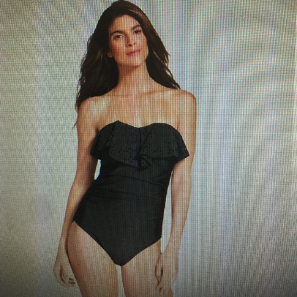NWT Merona Strapless Eyelet Swimsuit