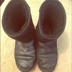 Black glittery ugg boots