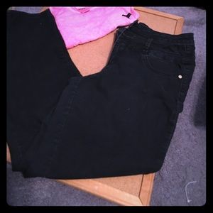 High waisted black skinny jeans