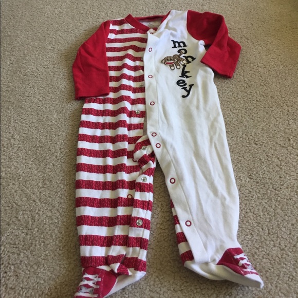 Baby Starters Pajamas Cracker Barrel Monkey Pajama One Piece 9mo