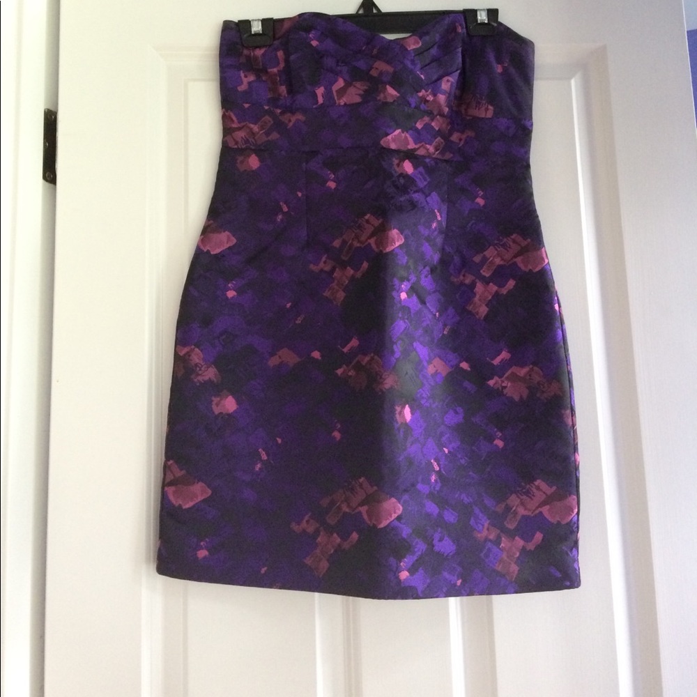 Strapless floral dress