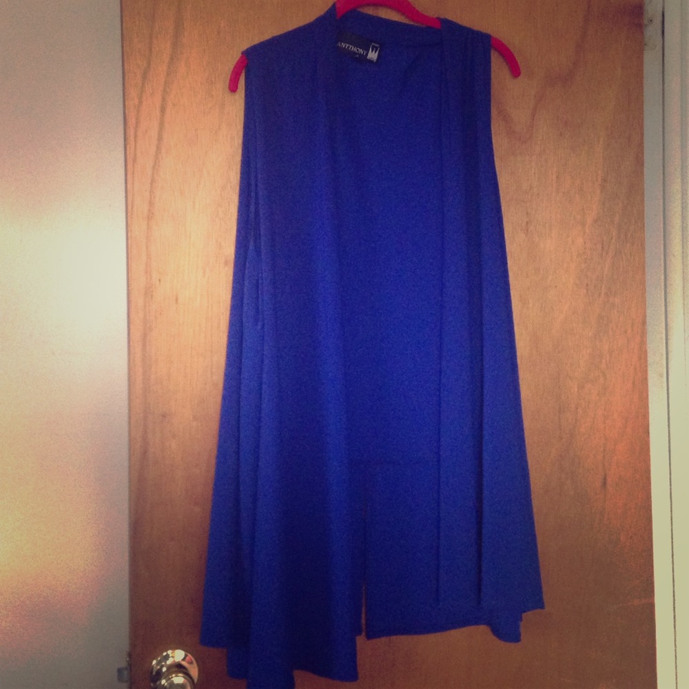 Blue long vest