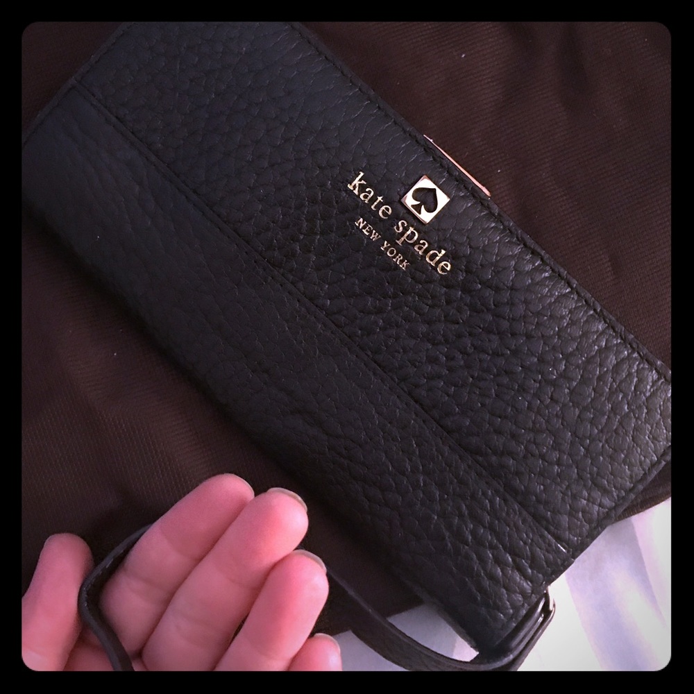 Authentic Kate Spade black leather wallet