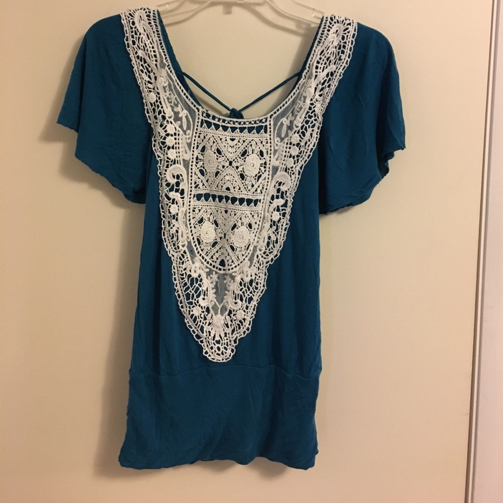 Crochet Stretch Knit Top